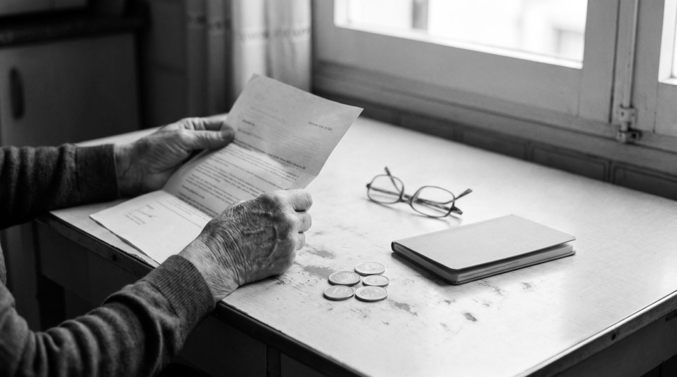 Mazo de juez y documentos de pensión: cobro indebido de pensiones